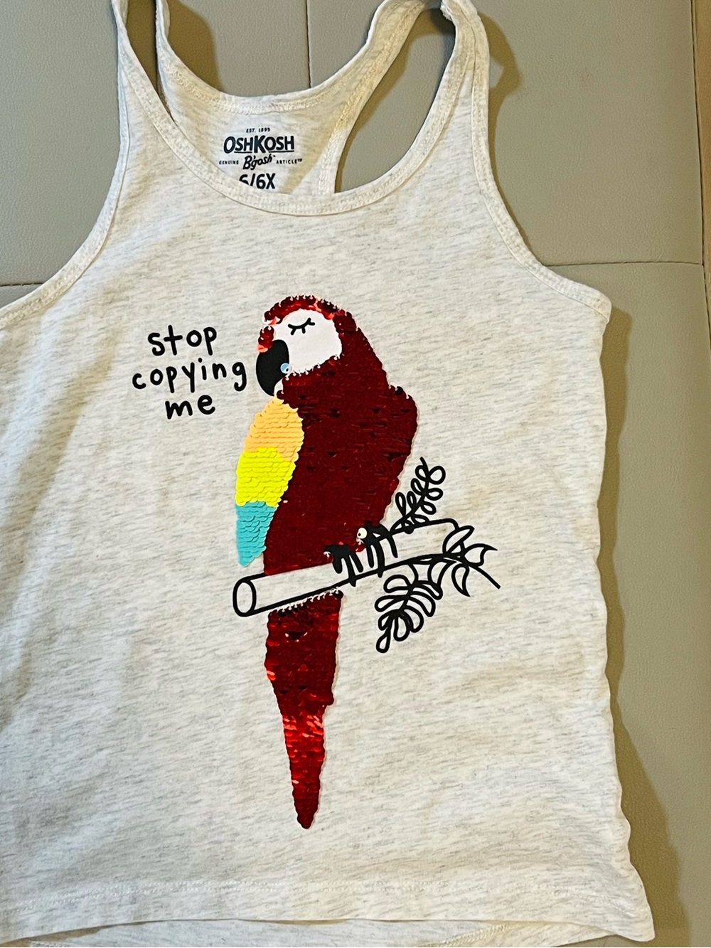 OshKosh B’Gosh : Reversible Bird SequinedGraphic Tank